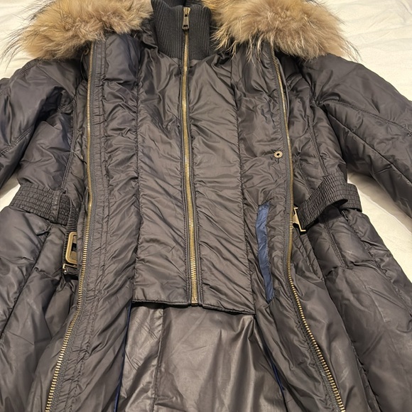 Andrew Marc Women’s Puffer Parka Coat with Real Fur Collar, Size: S - Picture 8 of 11